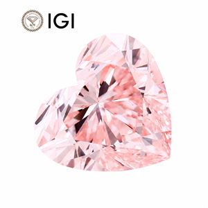 เพชรรูปหัวใจสีชมพูเข้มแบบแฟนซี ผลิตในห้องปฏิบัติการ |   เพชร CVD รับรองโดย IGI แบบเม็ดเดี่ยว |   เพชร VS1 ความสะอาดระดับคลาริตี้ แบบหลวมจากห้องปฏิบัติการ - Product Image 1