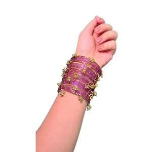 Bracelets en verre de style cachemire pour femmes, fabriqués en usine, bracelets goutte de pluie Churiyan, 24 bracelets en verre avec 8 bracelets Jhumki, ensemble par Star Impex - Product Image 1