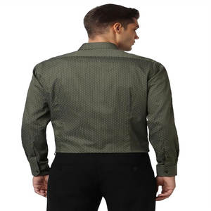 <b>Men's</b> Solid Color Cotton Casual Full Sleeve <b>Shirt</b> with Oversized Button Breathable <b>Cuban</b> Collar Design Custom <b>for</b> Teenagers - Product Image 5