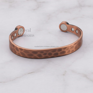 Trendy Antique Imitation <b>Copper</b> Cuff <b>Bracelet</b> Magnetic Therapy Wristband Eco-Friendly Handmade <b>for</b> <b>Men</b> & Women by Royal Artisans - Product Image 1