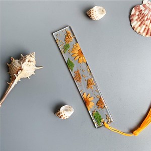 Glue Drop <b>Bookmark</b> Dried Flower Specimen Gold Foil Rose Gold Foil Eco-Friendly Resin Customized Design Teacher's Day Mother's - Product Image 4