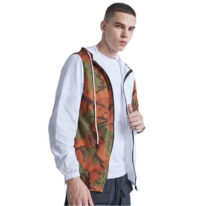 Men's <b>Lightweight</b> Hooded Camouflage Windbreaker <b>Jacket</b> Quick Dry Polyester Casual <b>Summer</b> Outerwear - Product Image 3