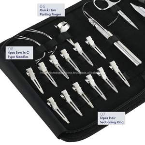 Kit d'outils d'extension de cheveux professionnels outils de séparation en boucle enlèvement de perles et pince sertie ciseaux outils de boucle pour Extension de cheveux - Product Image 4