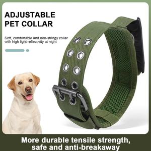 Collar Táctico para Perro con Logotipo Personalizado, Ajustable, de Lujo, Cómodo, con Correa de Nailon y Asa Acolchada de Neopreno Suave - Product Image 5