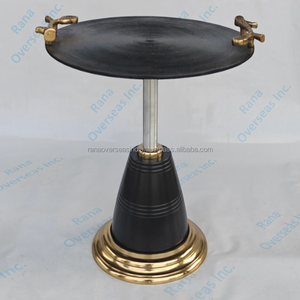 Modern Round <b>Aluminium</b> <b>Table</b> with Handle Eco-friendly Casting Design Stylish for Living Room & Hotel Use - Product Image 4