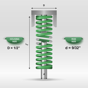 Mollificio Bordignon Green Die Spring USV ข้อต่อรูปไข่แบบรับน้ำหนักมากพิเศษ ขนาดเส้นผ่านศูนย์กลางตัวเรือน: 1/2 นิ้ว ขนาดเส้นผ่านศูนย์กลางแกน: 9/32 นิ้ว - Product Image 1