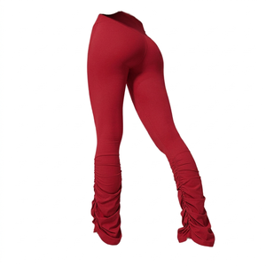 Leggings de sport décontractés pour femmes, taille mi-haute, respirants, antibactériens, en soie respirante, avec coutures techniques et imprimé sexy, haute qualité - Product Image 1