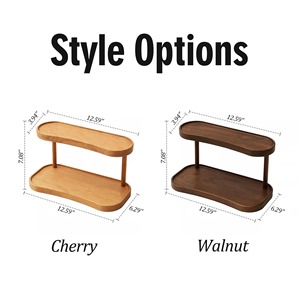 2 Tier Wooden Organizer <b>For</b> Kitchen Cups <b>Dressing</b> <b>Table</b> Decor And Home Organization <b>Storage</b> Rack Tabletop Stand From India - Product Image 5
