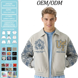 Blouson Bomber Personnalisé d'Usine Épais Imperméable Hiver Brodé Coupe-Vent Décontracté Streetwear Style Letterman Baseball - Product Image 1