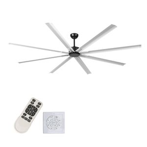 Ventilatore da Soffitto Reversibile da 96 Pollici con Motore DC, 8 Pale in Alluminio a Doppio Strato, 6 Velocità Silenziose, Luce e Telecomando Inclusi - Product Image 5