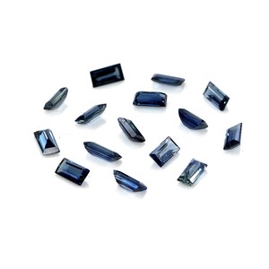 Zafiros azules naturales sin tratar, calibrados en forma de baguette de 2x4 mm, piedras preciosas de zafiro facetadas naturales sueltas para la fabricación de joyas. - Product Image 3
