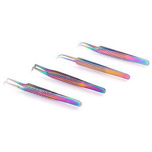 Punta de fibra de agarre de diamante multifuncional antiestático no corrosivo pinzas para pestañas extensiones de pestañas logotipo personalizable herramienta de belleza - Product Image 4