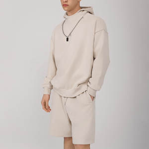 Soft Fabric Hoodie and <b>Shorts</b> Outfit for <b>Men</b> Everyday Wear Hoodie and <b>Shorts</b> Two Piece for <b>Men</b> - Product Image 2