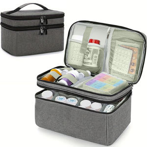 Professional Cosmetic Travel Case Functional Double Layer Pouch with Large Capacity for Toiletries and <b>Accessories</b> - Product Image 2