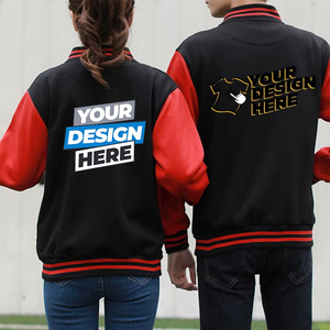 Chaquetas de Béisbol Varsity Personalizadas al por Mayor para Hombre, con Cuello Mandarín, Bordado, de Poliéster/Algodón, para Invierno, con Diseño de Oso Teddy en la Parte Delantera - Product Image 2