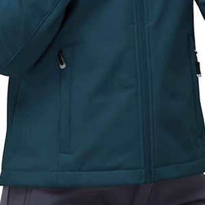 Chaqueta Cortavientos con Capucha para Mujer, Color Sólido, Manga Larga, Largo Regular, Estilo Casual para Otoño, Tejido 100% Poliéster - Product Image 3