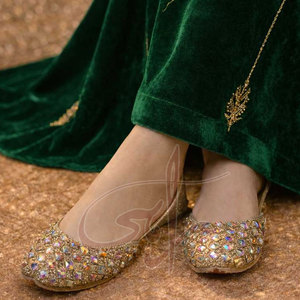 Nuevo Diseño, Khussa Multicolor para Mujer, Hecho a Mano, Tendencia de Moda, Estampado, Antideslizante, Color Personalizado, Directo de Fábrica - Product Image 2