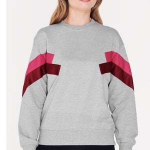Sweat-shirt décontracté en velours pour femme, léger, en coton, collection OEM, fabricant, fournisseur en gros, col rond, effet bouffant - Product Image 2