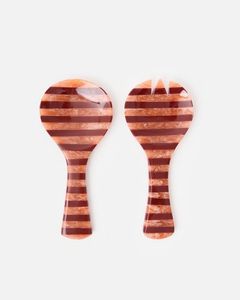 Juego de Cucharas para Ensalada de Resina Hechas a Mano de Primera Calidad, Diseño Moderno con Patrón de Mármol, Material de Grado Alimenticio, Duradero y Ligero, Utensilios para Ensalada - Product Image 5