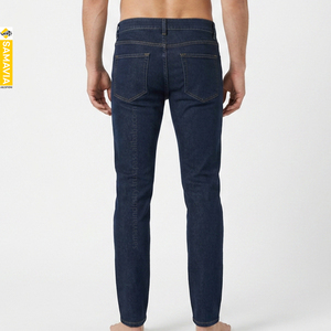 Jeans de Mezclilla para Hombre SAMAVIA |   Jeans Azules de Algodón Elástico Premium, Corte Slim Casual |   Fabricación OEM y Personalizada - Product Image 3