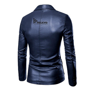 Nueva Chaqueta Casual de Invierno para Hombre de Cuero PU Mate, Precio de Fábrica, Logotipo en el Frente, Ideal para Motociclismo, con Apariencia de Cuero Vacuno - Product Image 5