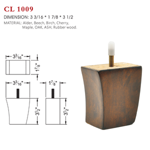 Pieds de canapé contemporains en bois avec finition lisse pour le support de meubles rembourrés modernes - Product Image 1