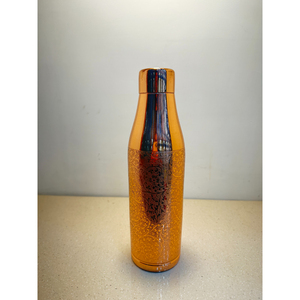 Creative Pure Copper Water Bottle Handcrafted Ayurvedic Vessel with Antique Floral Etching Leak-Proof & Eco-Friendly - Product Image 1