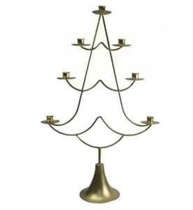 Haute vente arbre noir de Noël Design métal chauffe-plat votif nouveau Design fer et cire fabricant votif pour l'exportation - Product Image 1