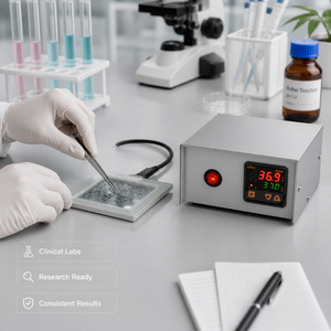 Digital Microscope Heating Plate with Precision Temperature Control | Laboratory Glass <b>Heater</b> for Research Microscopy Equipments - Product Image 2