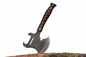 Hand Forged Damascus Steel Camping <b>Axe</b> with Walnut <b>Wood</b> Handle Outdoor Survival Hatchet for Hunting Bushcraft - Product Image 3