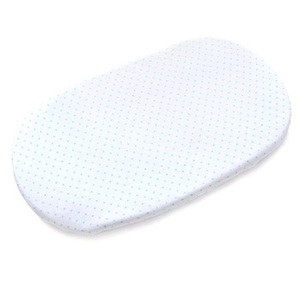 Juego de ropa de cama de bebé, Sábana de cuna con estilo bohemio, patrón de puntos de algodón blanco, reloj de arena ovalado, certificado GOTS, colchón ajustado de punto - Product Image 3