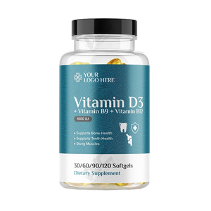 Vitamine D3 + B9 + B12 Gélules au prix de gros Vente directe d'usine Complément alimentaire de bonne qualité en gros - Product Image 1
