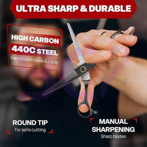 Ciseaux à effiler ergonomiques modernes pour droitiers de 6,8 pouces, légers et professionnels, pour un coiffage en salon toute la journée - Product Image 3