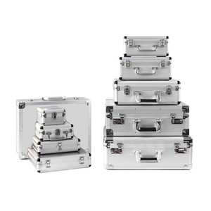 Durable Black Metal Tool <strong>Box</strong> Hard Carry Case Aluminum Utility Case - Product Image 1