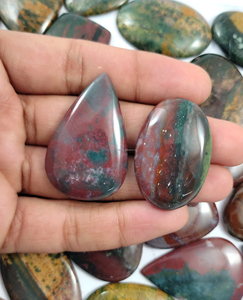 Cabochon d'agate sanguine de qualité supérieure, poli et lisse, pierre précieuse en vrac pour la fabrication de bijoux - Product Image 5