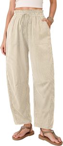 Pantalon palazzo élégant pour femmes, coupe large, taille haute, tissu doux et respirant, décontracté, formel, pour le bureau, tendance - Product Image 1