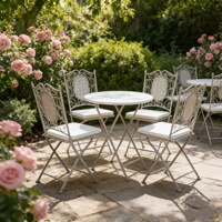 Chaise de jardin pour mariage Miranda en fer, chaise pliante de mariage, chaise papillon pliante d'extérieur, chaises d'extérieur pour restaurant de mariage