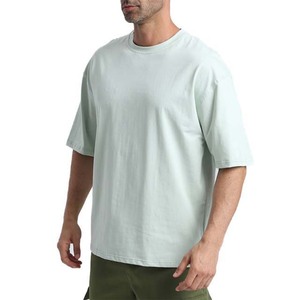 T-shirts oversize à épaules tombantes en coton 100% lourd pour hommes, vêtements grande taille, manches courtes, streetwear d'été - Product Image 3