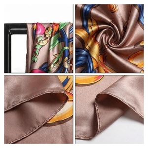 NORTH APPROACH Women's <b>Square</b> <b>Silk</b> <b>Scarf</b> Floral Print Elegant Multi-Functional Fashion Accessory All Seasons - Product Image 4