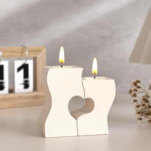 Moule en silicone pour bougie en gypse, bougeoir irrégulier, couture d'amour, bougeoir d'aromathérapie - Product Image 2