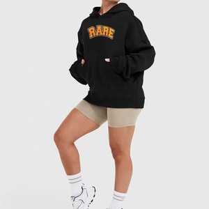 Sweat-shirt unisexe à capuche avec lettres brodées, en molleton épais, broderie en chenille effet serviette, épaules tombantes, coupe ample, vente en gros - Product Image 3