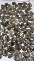 ARTS JEWELS Quartz Rutile Vert Naturel Cabochon en vrac, formes Cœur/Coussin/Ovale/Poire, avec Inclusions Capillaires et Effet de Couleur Changeant pour la Fabrication de Bijoux