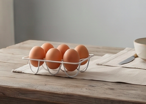 Minimalist Wire <b>Storage</b> Rack Rectangular Single Tier Lightweight <b>Kitchen</b> Dish Bowl Holder Standing Type - Product Image 2