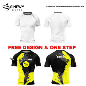 Rashguard MMA à manches courtes respirant, designs personnalisés, BJJ No Gi - Product Image 5