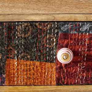 HANDCRAFTED BOHO PATCHWORK SOLID WOOD ECO-FRIENDLY DURABLE MULTIFUNCTION <b>SIDEBOARD</b> CABIANTE - Product Image 4