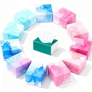 Wholesale Soft Facial Tissue Paper Box Virgin <b>Pulp</b> High Absorbent Embossed Design for Home Hotel Office Daily Cleaning Use - Product Image 1