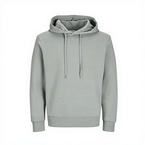 เสื้อสเวตเชิ้ตมีฮู้ดสีเทาสำหรับผู้ชาย ทรงปกติ ผ้าฝ้ายฟลีซ สวมใส่สบายๆ สำหรับฤดูใบไม้ร่วง - Product Image 4