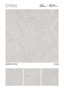 กระเบื้องพอร์ซเลนลายแกะสลักหรูหรา ขนาด 600x600 มม. (24x24 นิ้ว) กระเบื้องเซรามิกเคลือบวิทริฟายด์ สำหรับโครงการปูพื้นสมัยใหม่ - Product Image 2