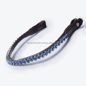 Banda Ecuestre para la frente de caballo de cuero premium de la mejor calidad con diamantes de imitación de cristales de marca, Fabricante Mayorista indio superior - Product Image 2