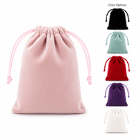 Pochettes de luxe en velours avec cordon de serrage et logo personnalisé pour cadeaux de mariage, rangement de colliers, bracelets, boucles d'oreilles et lunettes